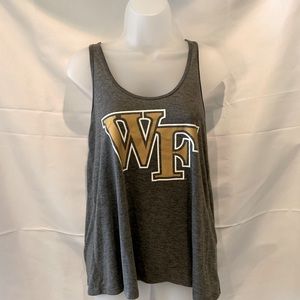Champion WF Tank Top With Racerback Gray With Yellow Lettering Size Small